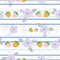 Vector orange pink cute strawberries with lavender grey modern field flowers elements on stripes seamless pattern background