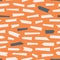 Vector Orange Sign Arrows Seamless Pattern Background