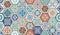 Vector Oriental seamless pattern. Realistic Vintage Moroccan, Portuguese hexagonal tiles.