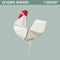 Vector origami animal. Rooster.