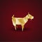 Vector origami golden goat