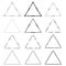 Vector Original drawing tribal triangles Set.