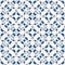 Vector ornamental seamless pattern. Indigo blue tile in portuguese style