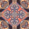 Vector ornamental tile pattern. Colorful square design, ethnic style