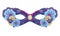 Vector Ornate Colored Mardi Gras Carnival Mask with Decorative Flowers