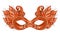 Vector Ornate Colored Mardi Gras Carnival Mask with Decorative Flowers