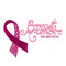 Vector Ornate Pink Ribbon of Breast Cancer on White Background