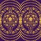 Vector ornate seamless pattern with beads garland in Eastern style on deep violet background. Ornamental vintage design for