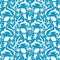 Vector Otomi Style Marine Seamless Pattern