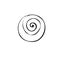 Vector outline abstract spiral, helix, round, circle, Planet, dark hole, space object. Simple design element, clip art