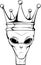 Vector outline alien head vector illustration design