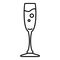 Vector Outline Champagne Glass Icon