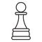 Vector Outline Chess Pawn Icon