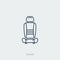 Vector outline icon of car part - single seat