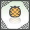 Vector outline pineapple fruit icon. Modern infographic logo and pictogram.