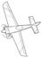 Vector outline sport plane.
