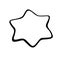 Vector outline star. Design elements, clipart, baking mold, cookie. Theme of New year and Xmas, Space, sleep and magic