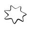 Vector outline star. Design elements, clipart, baking mold, cookie. Theme of New year and Xmas, Space, sleep and magic