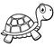 Vector outlined turtle cartoon design