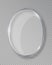 Vector oval shiny glass frame isolated