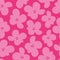 Vector Oversized pink flowers on dark pink background, retro style perfect for fashion, textile, fabric, pillow throws