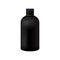 Vector packaging black beauty products cosmetics bottle on isolated white background. Mock-up template ready for design.