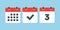 Vector page calendar number 3, done, agenda app