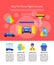 Vector page illustration with car wash flat icons