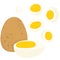 Vector painterly egg set editable, scalable illustration.