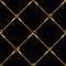 Vector painterly lattice braid weave and scribbled circle joints pattern. Seamless interlace background. Elegant criss