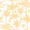 Vector palm trees golden textile seamless pattern