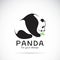 Vector of a panda design on a white background.