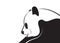 Vector of a panda design on a white background.