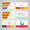 Vector Paper Business Cards Template Set