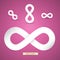 Vector Paper Infinity Symbols Set