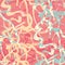 Vector paper marbling effect fluid paint seamless pattern background. Backdrop of streaked, variegated blended swirls