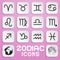 Vector Paper Zodiac, Horoscope Square Symbols