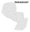 Vector Paraguay Map of Points