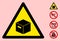 Vector Parcel Box Warning Triangle Sign Icon