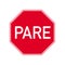 Vector Pare Spanish Stop Sign