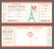 Vector Paris Wedding Invite Tickets