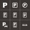 Vector parking icon set