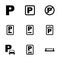 Vector parking icon set