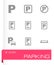 Vector parking icon set