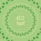 Vector parsley green template circle eco food