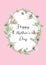 Vector pastel coloured Happy Mothers Day greeting card template