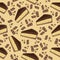 Vector pastry seamless pattern with cakes, pies, tarts,cheesecake with chocolate topping.