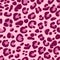 Vector pattern with an animal leopard pattern in a girly glam pink color