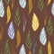 Vector pattern in autumn colord. Seamless pattern with abstract autumn.