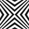Vector pattern with black and white stripes, diagonal crossing lines